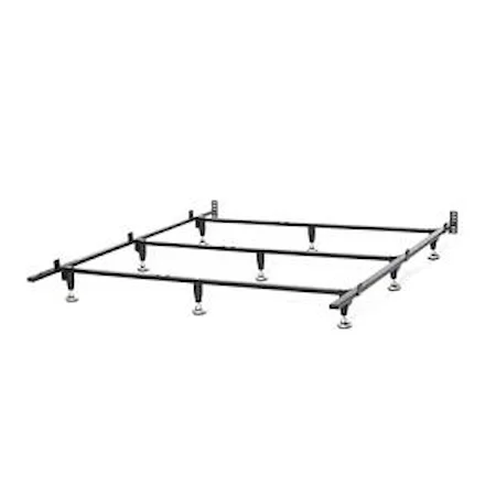 Queen/King/Cal King 9 Leg Designer Bed Frame Ebony Finish